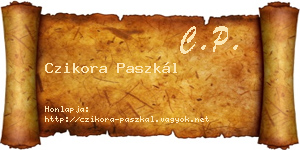 Czikora Paszkál névjegykártya